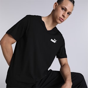 Men's V-Neck Regular Fit T-Shirt, Puma Black, extralarge-IND