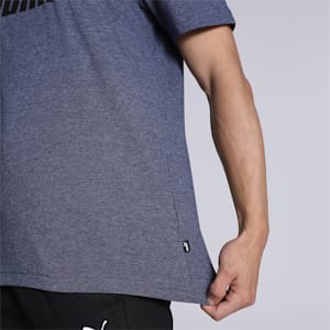 Heather Men's Regular Fit T-Shirt, Peacoat, extralarge-IND