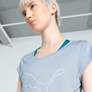 Performance Heather Cat Women's Training T-Shirt, Filtered Ash Heather, extralarge-IND