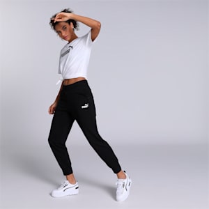 Women's Regular Fit Sweat Pants, Puma Black, extralarge-IND