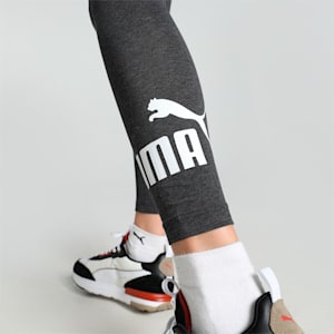 Logo Skinny Fit Women's Leggings, Dark Gray Heather, extralarge-IND