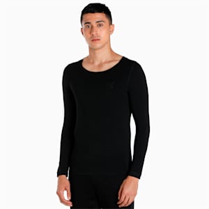 Men's Long Sleeve Thermal T-Shirt with DryCELL Technology, Puma Black, extralarge-IND