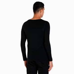 Long Sleeve Thermal Men's T-Shirt, Puma Black