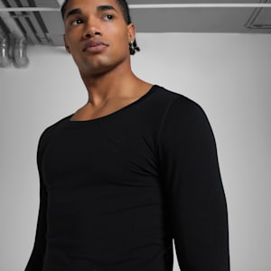 Men's Long Sleeve Thermal T-Shirt with DryCELL Technology, Puma Black, extralarge-IND