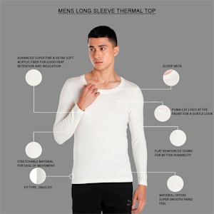 Long Sleeve Thermal Men's T-Shirt, Ivory Glow