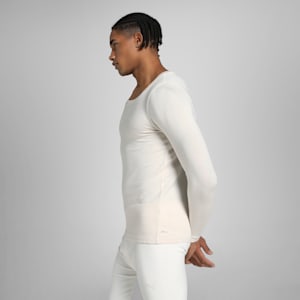 Long Sleeve Thermal Men's T-Shirt, Ivory Glow