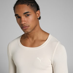 Men's Long Sleeve Thermal T-Shirt with DryCELL Technology, Ivory Glow, extralarge-IND