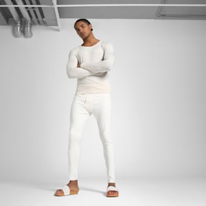 Men's Long Sleeve Thermal Top, Ivory Glow, extralarge-IND