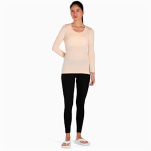 Women's Long Sleeve Thermal T-Shirt with dryCELL Technology, Pristine-Nude- 12-0911 tcx, extralarge-IND