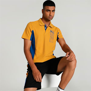 PUMA x one8 Men's Stylized Slim Fit Polo, Amber, extralarge-IND