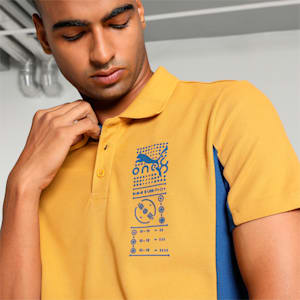 PUMA x one8 Men's Stylized Slim Fit Polo, Amber, extralarge-IND