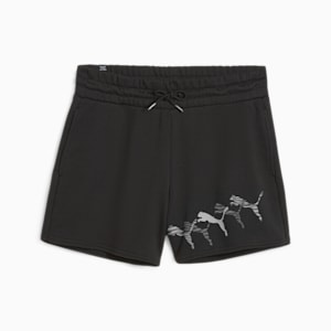 LOGO LAB Women's Shorts, PUMA Black, extralarge-IND