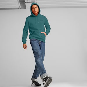 Essentials Logo Men's Hoodie, Cold Green, extralarge