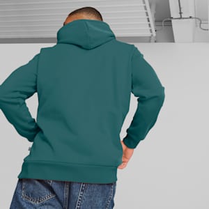 Essentials Logo Men's Hoodie, Cold Green, extralarge