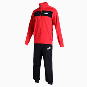 Poly Men's Regular Fit Track Suit, High Risk Red, extralarge-IND