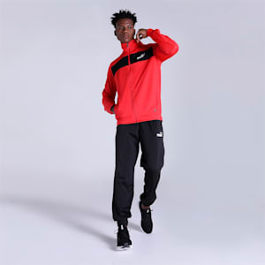 Poly Men's Regular Fit Track Suit, High Risk Red, extralarge-IND