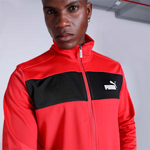 Poly Men's Track Suit, High Risk Red