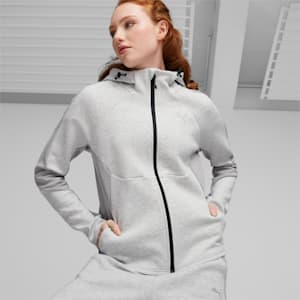 ウィメンズ EVOSTRIPE フーデッド ジャケット, Light Gray Heather, extralarge-JPN