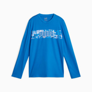 キッズ ボーイズ ACTIVE SPORTS Tシャツ 長袖 120-160cm, Racing Blue, extralarge-JPN