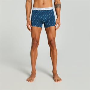 Men's Stretch Printed Trunks-Pack of 2, Dark Denim-American Beauty, extralarge-IND