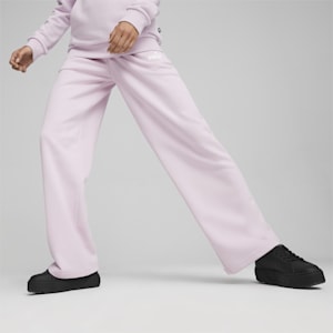 Straight Leg Women's Pants, Grape Mist, extralarge-IND