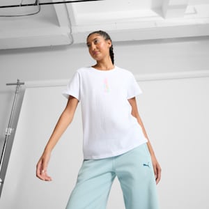 Stacked A-OK Women's Tee , PUMA White, extralarge