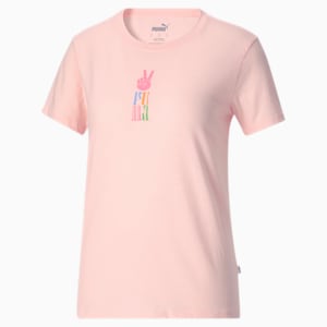 Stacked A-OK Women's Tee , Rose Dust
