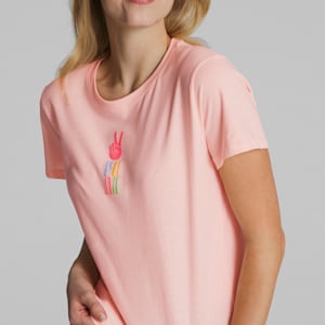 Stacked A-OK Women's Tee , Rose Dust