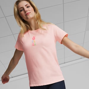 Stacked A-OK Women's Tee , Rose Dust