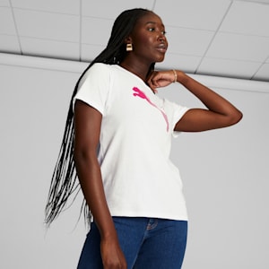 PUMA Cat Segment Women's Tee, PUMA White, extralarge