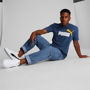 Camiseta con logo Essentials para hombre, Inky Blue, extragrande