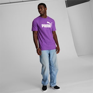 Camiseta Essentials Heather para hombre, Royal Lilac Heather, extragrande