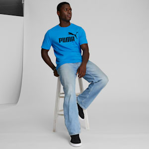 Essentials Men's Heather Tee, Bleu Azur Heather, extralarge