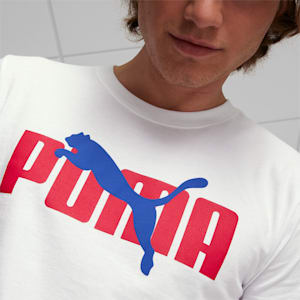 PUMA Cat Overlap Men's Tee, Puma White, extralarge