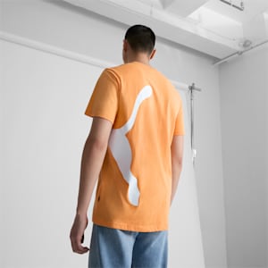 Oversized Logo Men's Tee, Clementine, extralarge