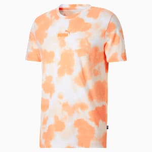Camiseta para hombre con teñido tie-dye Cloud, Bright Melon, extralarge