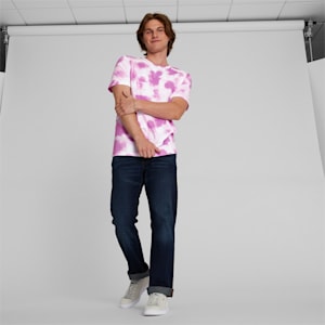 T-shirt Cloud Tie Dye Homme, Mauve Pop, extralarge