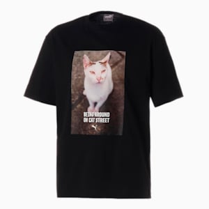 メンズ キャット フォト Tシャツ, PUMA Black, extralarge-JPN