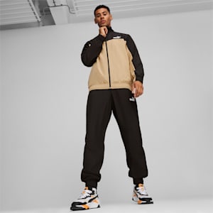 Men's Woven Tracksuit, Prairie Tan, extralarge-IND