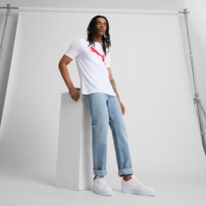 Playera para hombre Essentials Big Cat, PUMA White-For All Time Red, extralarge