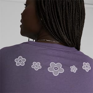 Flower Grow Women's Tee, Purple Charcoal, extralarge