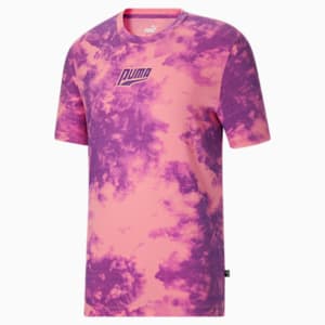 Camiseta Tie Dye Nostalgia para hombre, Fiery Pink