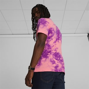 Camiseta Tie Dye Nostalgia para hombre, Fiery Pink