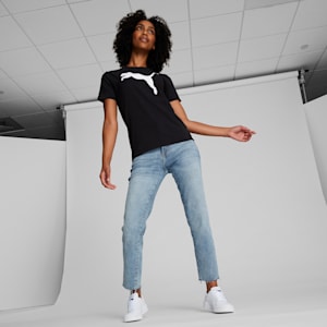 Sudadera con capucha para mujer Essentials Big Cat Logo, PUMA Black, extralarge