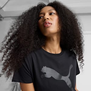 Sudadera con capucha para mujer Essentials Big Cat Logo, PUMA Black-PUMA Black, extralarge