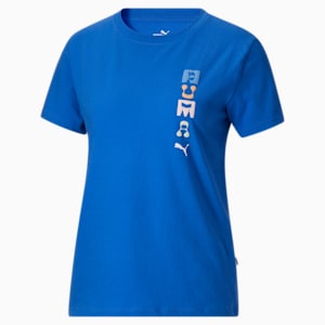 PUMA Font Mix Women's Tee, Royal Sapphire, extralarge