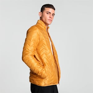 Men's Embossed Elevated Jacket, Amber, extralarge-IND