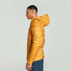 Men's Reversible Slim Fit Hooded Jacket, Amber, extralarge-IND