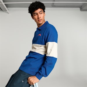 PUMA x HARRDY SANDHU Men's Long Sleeve Polo, Clyde Royal, extralarge-IND