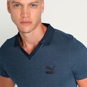 Classics Jacquard Men's Slim Fit Polo, Parisian Blue, extralarge-IND